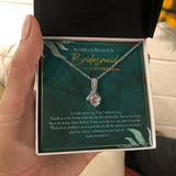 "Look Forward To" Gorgeous Bridesmaid Wedding Day Necklace Gift From Bride Alluring Beauty Pendant Jewelry Box