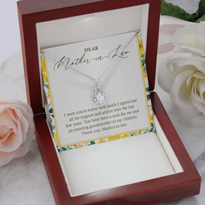 "I Appreciate All Your Support" Mother In Law Necklace Gift From Daughter-In-Law Son-In-Law Eternal Hope Pendant Jewelry Box Birthday Anniversary Christmas Thanksgiving