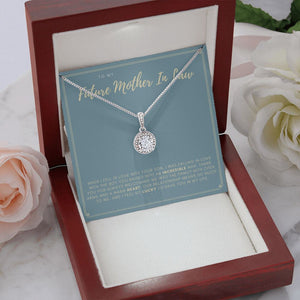 "Lucky To Have You" Future Mother-In-Law Law Necklace Gift From Daughter-in-law Son-in-law Eternal Hope Pendant Jewelry Box Birthday Wedding Christmas Thanksgiving