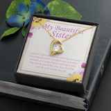 "I will Be Your Protector" Beautiful Sister Necklace Gift From Brother Forever Love Pendant Jewelry Box Birthday Wedding Christmas New Year