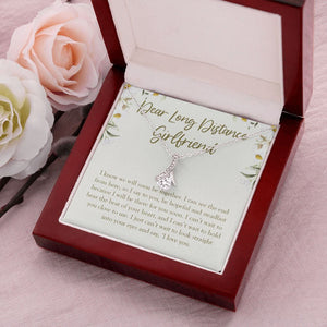 "Soon To Be Together" Long-Distance Girlfriend Necklace Gift From Boyfriend Alluring Beauty Pendant Jewelry Box Birthday Christmas Graduation Thanksgiving