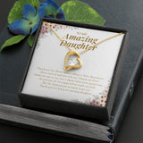 "Always Willing To Listen" Amazing Daughter Necklace Gift From Mom Dad Forever Love Pendant Jewelry Box Birthday Graduation Christmas Wedding
