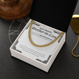 "Love And Laughter Stays With You" Amazing Brother In Law 30th Wedding Anniversary Necklace Gift From Sister-In-Law Brother-In-Law Cuban Link Chain Jewelry Box