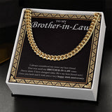 "My Sister My Bestfriend" Brother In Law 20th Wedding Anniversary Necklace Gift From Sister-In-Law Brother-In-Law Cuban Link Chain Jewelry Box