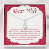 "Pregnancy Glow Is Shining" Pregnant Wife Necklace Gift From Husband Alluring Beauty Pendant Jewelry Box Baby Shower Birthday Mothers Day