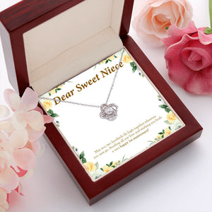 "Two Lovebirds" Sweet Niece 1st Wedding Anniversary Necklace Gift From Uncle Aunt Forever Love Pendant Jewelry Box
