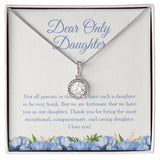 "Fortunate To Have You" Only Daughter Necklace Gift From Dad Mom Eternal Hope Pendant Jewelry Box Graduation Christmas New Year Thanksgiving