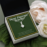 "Big Heart To Teach Little Minds" Daycare Teacher Necklace Gift From Co-Teacher Principal Parents Bestfriend Alluring Beauty Pendant Jewelry Box Teachers Day Birthday Christmas Thanksgiving