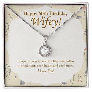 "Good Health And Times" Wife 60th Birthday Necklace Gift From Husband Eternal Hope Pendant Jewelry Box