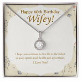 "Good Health And Times" Wife 60th Birthday Necklace Gift From Husband Eternal Hope Pendant Jewelry Box