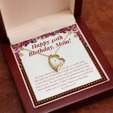 "Feel Loved And Taught" Mom 40th Birthday Necklace Gift From Daughter Son Forever Love Pendant Jewelry Box