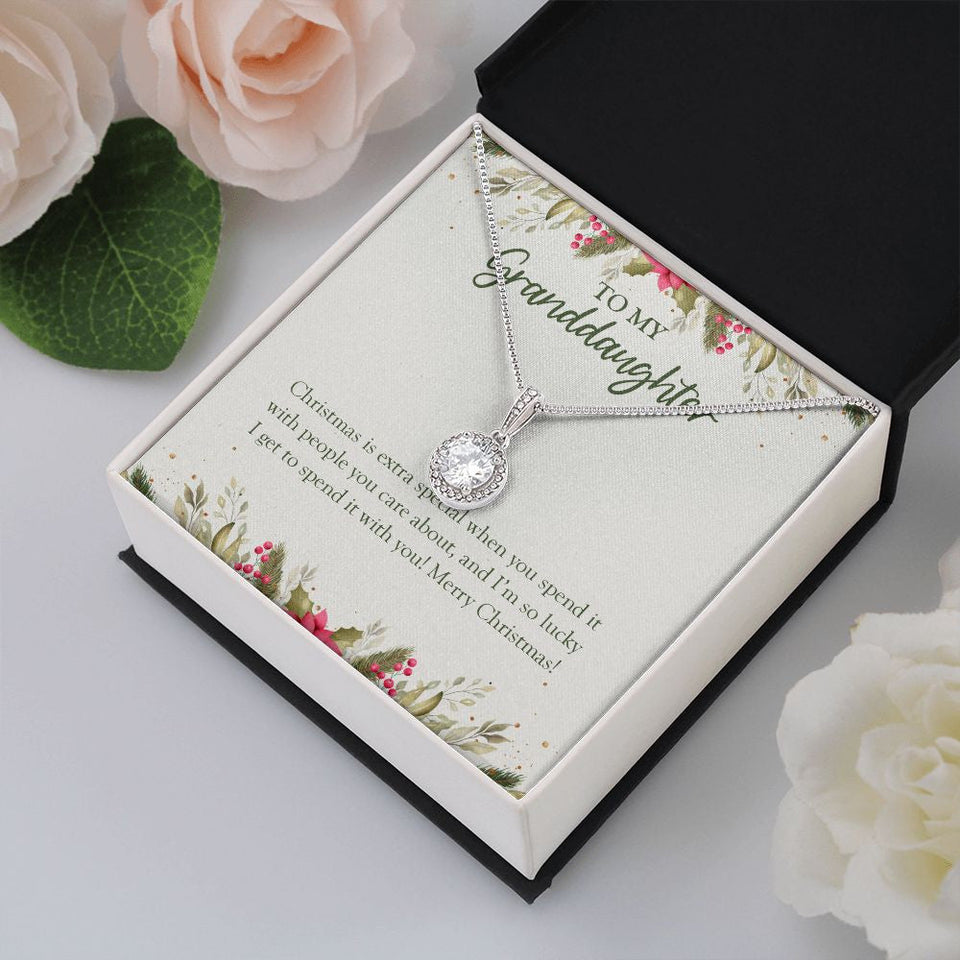 "Extra Special With You" Granddaughter Christmas Necklace Gift From Grandma Grandpa Eternal Hope Pendant Jewelry Box