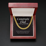 "Making It Out Alive" Dad Retirement Necklace Gift From Daughter Son Children Cuban Link Chain Jewelry Box