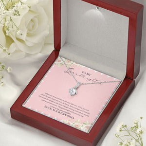 "The Greatest And Honor" Granddaughter Graduation Necklace Gift From Grandma Alluring Beauty Pendant Jewelry Box