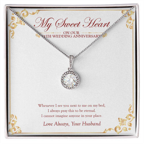 "Anyone In Your Place" Sweetheart Wife 11th Wedding Anniversary Necklace Gift From Husband Eternal Hope Pendant Jewelry Box