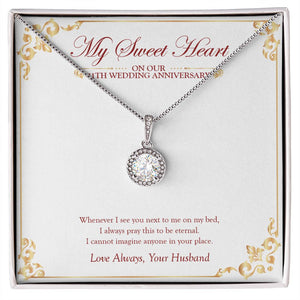 "Anyone In Your Place" Sweetheart Wife 11th Wedding Anniversary Necklace Gift From Husband Eternal Hope Pendant Jewelry Box