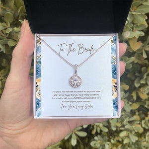 "Finally Found Him" Bride Wedding Day Necklace Gift From Sister Eternal Hope Pendant Jewelry Box