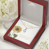 "Endless Love Story" Sister Wedding Day Necklace Gift From Sister Alluring Beauty Pendant Jewelry Box