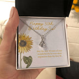 "Your Amazing Life" Sister 50th Birthday Necklace Gift From Brother Sibling Alluring Beauty Pendant Jewelry Box
