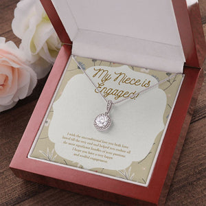 "Most Significant Hurdles" Niece Engagement Necklace Gift From Uncle Aunt Eternal Hope Pendant Jewelry Box