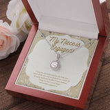 "Most Significant Hurdles" Niece Engagement Necklace Gift From Uncle Aunt Eternal Hope Pendant Jewelry Box