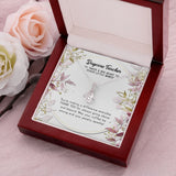 "Teach Little Minds" Daycare Teacher Necklace Gift From Parents Co-Teachers Co-Worker Alluring Beauty Pendant Jewelry Box Birthday Teachers Day Thanksgiving