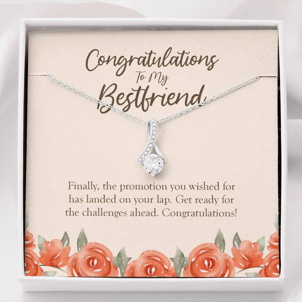 "The Challenges Ahead" Bestfriend Job Promotion Necklace Gift From BFF Bestie Colleague Alluring Beauty Pendant Jewelry Box