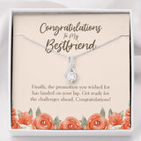 "The Challenges Ahead" Bestfriend Job Promotion Necklace Gift From BFF Bestie Colleague Alluring Beauty Pendant Jewelry Box