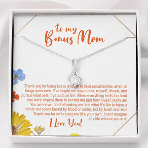 "Heart and Soul" Bonus Mom Necklace Gift From Daughter Son Alluring Beauty Pendant Jewelry Box Birthday Christmas Mothers Day Thanksgiving