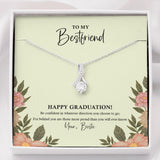 "Be Confident" Bestfriend Graduation Necklace Gift From BFF Friend Soul Sister Bestie Alluring Beauty Pendant Jewelry Box