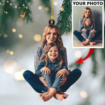 Flat Custom photo Friend Ornament