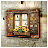 Hummingbird Premium Wall Art Canvas - Dream without Fear Love Without Limits Premium Canvas