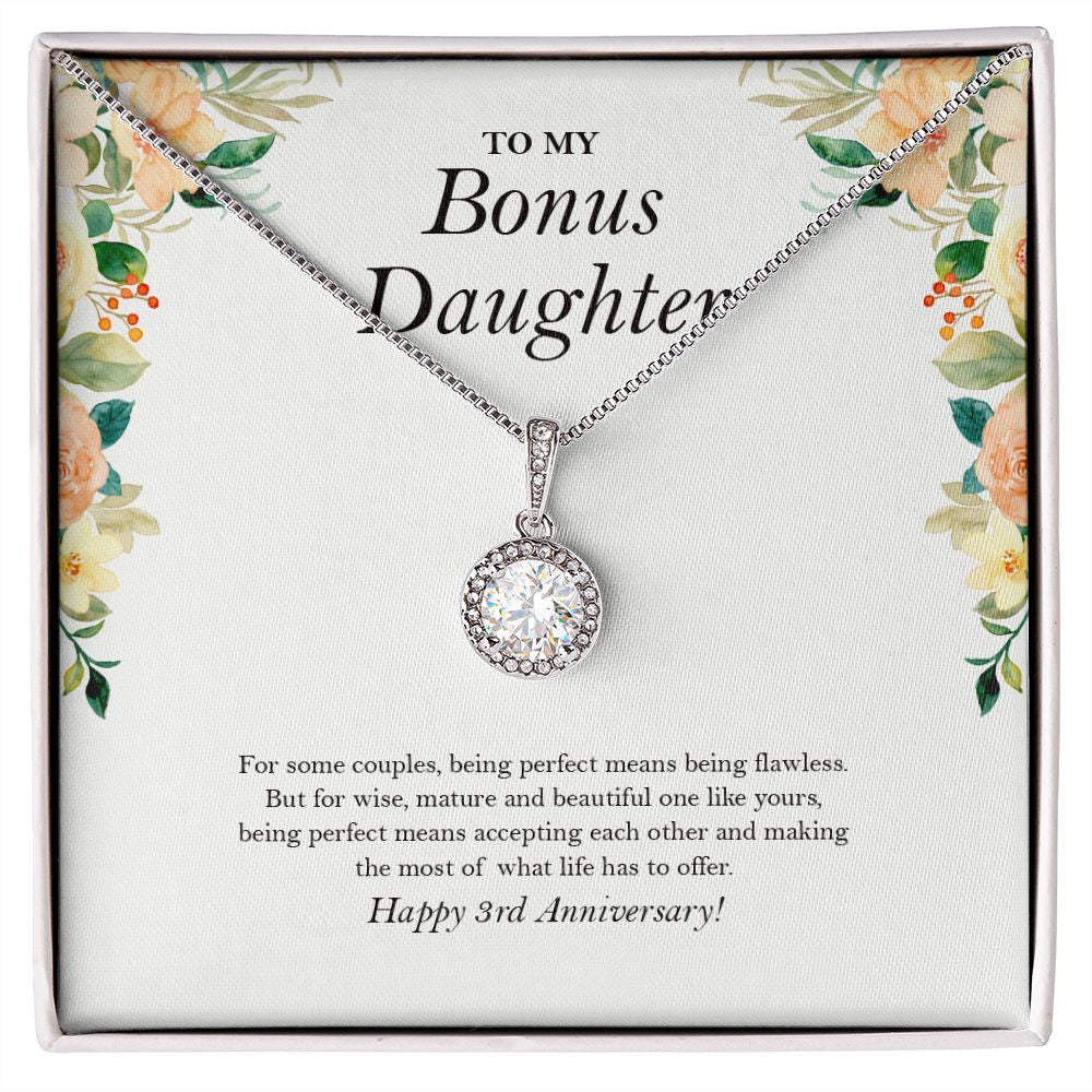 "Wise, Mature, And Beautiful" Bonus Daughter 3rd Wedding Anniversary Necklace Gift From Mom Dad Eternal Hope Pendant Jewelry Box