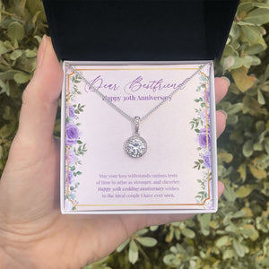 "Stronger And Cheerier" Dear Bestfriend 30th Wedding Anniversary Necklace Gift From BFF Soul Sister Best Friend Eternal Hope Pendant Jewelry Box