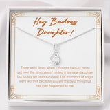 "Best Thing That Happened" Badass Daughter Necklace Gift From Mom Dad Alluring Beauty Pendant Jewelry Box Birthday Graduation Christmas New Year