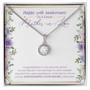 "Example Of Perfect Love" Great Mother In Law 30th Wedding Anniversary Necklace Gift From Daughter-In-Law Son-In-Law Eternal Hope Pendant Jewelry Box