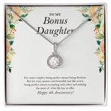 "Beautiful One Like Yours" Bonus Daughter 4th Wedding Anniversary Necklace Gift From Mom Dad Eternal Hope Pendant Jewelry Box