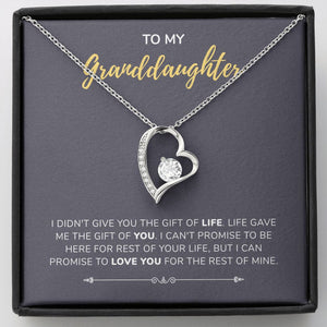 "Gift Of You" Granddaughter Necklace From Grandma Grandpa Forever Love Pendant Jewelry Box Birthday Graduation Christmas Thanksgiving