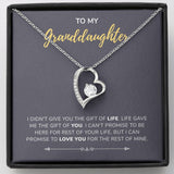 "Gift Of You" Granddaughter Necklace From Grandma Grandpa Forever Love Pendant Jewelry Box Birthday Graduation Christmas Thanksgiving
