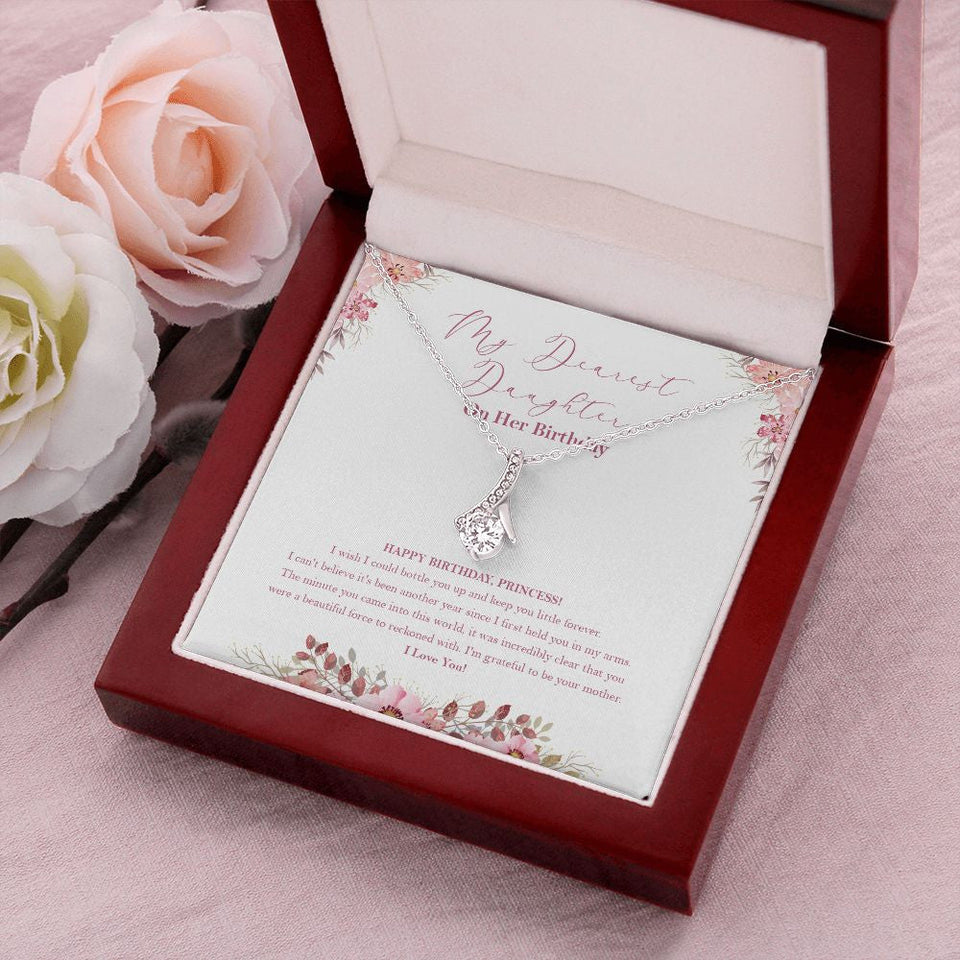 "Bottle You Up" Daughter Birthday Necklace Gift From Mom Dad Parents Alluring Beauty Pendant Jewelry Box