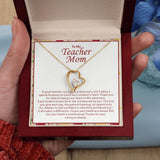 "Juggle A Classroom" Teacher Mom Necklace Gift From Daughter Son Forever Love Pendant Jewelry Box Promotion Teachers Day Birthday Christmas