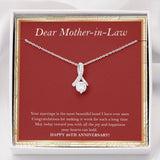 "Joy and Happiness" Mother In Law 20th Wedding Anniversary Necklace Gift From Son-In-Law Daughter- in- Law Alluring Beauty Necklace Jewelry Box