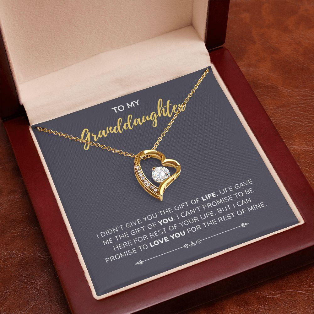 "Gift Of You" Granddaughter Necklace From Grandma Grandpa Forever Love Pendant Jewelry Box Birthday Graduation Christmas Thanksgiving