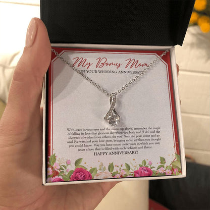 "Magic Of Falling In Love" Bonus Mom Wedding Anniversary Necklace Gift From Daughter Son Alluring Beauty Pendant Jewelry Box