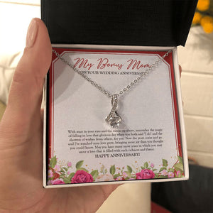"Magic Of Falling In Love" Bonus Mom Wedding Anniversary Necklace Gift From Daughter Son Alluring Beauty Pendant Jewelry Box