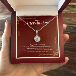 "Spending Each Day" Sister In Law 20th Wedding Anniversary Necklace Gift From Sister-In-Law Brother-In-Law Eternal Hope Pendant Jewelry Box