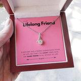 "Only The Lucky Ones" Lifelong Friend Necklace Gift From Bestfriend BFF Soul Sister Alluring Beauty Pendant Jewelry Box Birthday New Year Christmas Wedding