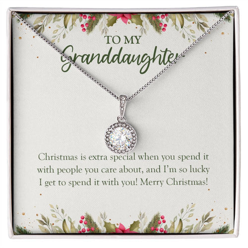 "Extra Special With You" Granddaughter Christmas Necklace Gift From Grandma Grandpa Eternal Hope Pendant Jewelry Box