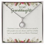 "Extra Special With You" Granddaughter Christmas Necklace Gift From Grandma Grandpa Eternal Hope Pendant Jewelry Box