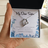 "Glad That You've Found" Sister Engagement Necklace Gift From Sis Brother Forever Love Pendant Jewelry Box